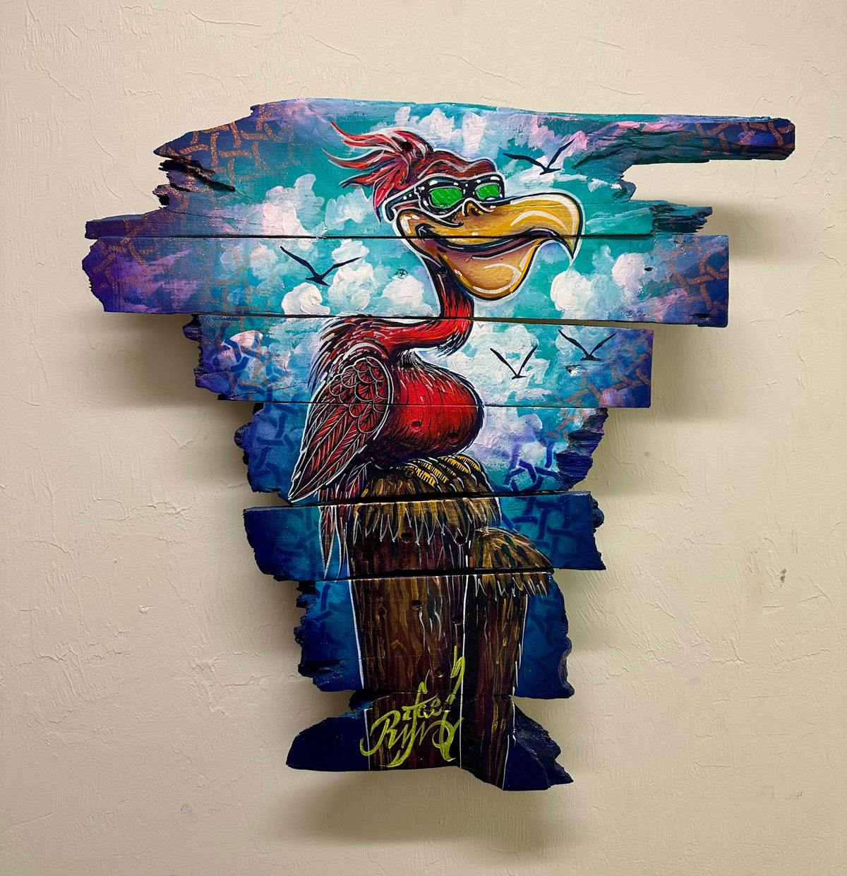 Pedro, the pink pelican