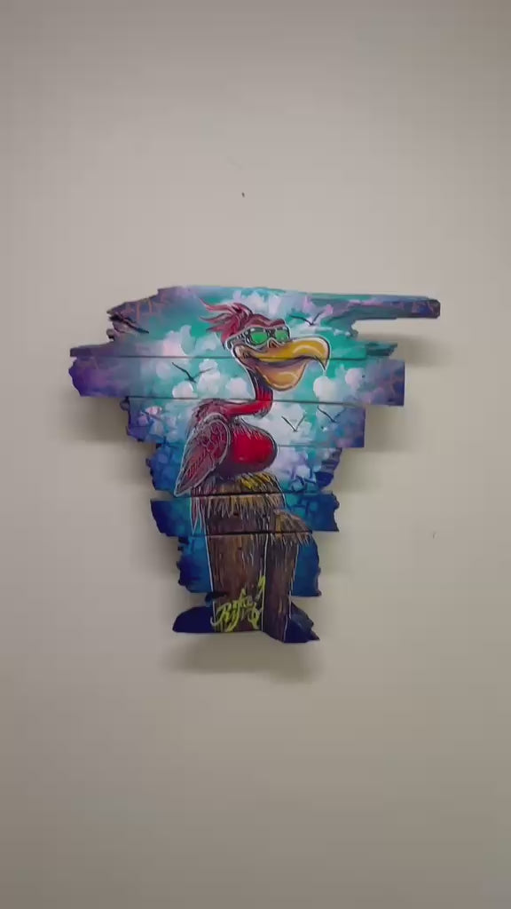Pedro, the pink pelican