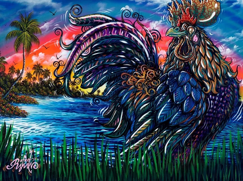 Party Rooster On The Beach